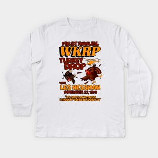 Thanksgiving 1st Annual WKRP Turkey Drop Kids Long Sleeve T-Shirt